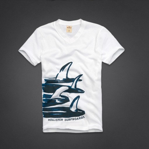 T-shirt Hollister Blanc Homme